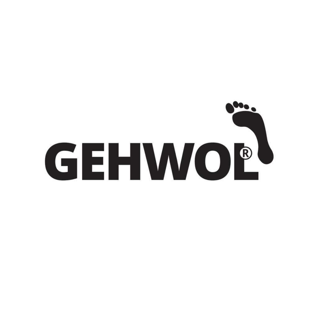 Logo marki GEHWOL z symbolem stopy