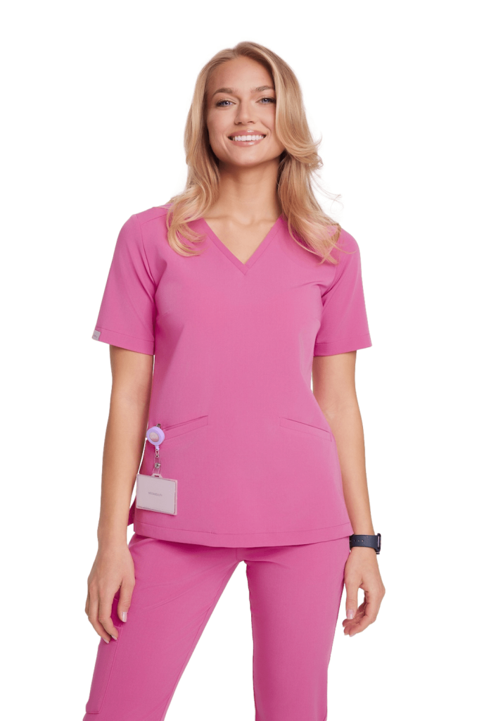 Women’s medical blouse scrubs basic HI BARBIE