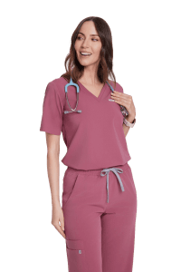 Camicetta medica da donna SCRUBS Basic One Pocket DOLCE ROSA
