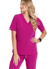 Spodnie medyczne damskie PROSTE scrubs Basic MAGENTA