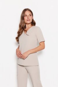 Női orvosi blúz műtősruha Basic One Pocket COLD NUDE