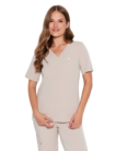 Spodnie medyczne damskie PROSTE scrubs Basic COLD NUDE