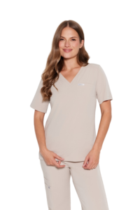 Női orvosi blúz műtősruha Basic One Pocket COLD NUDE