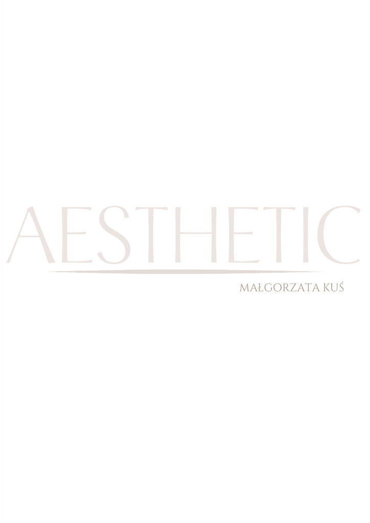 Logo firmy Aesthetic Małgorzata Kuś w eleganckim stylu.