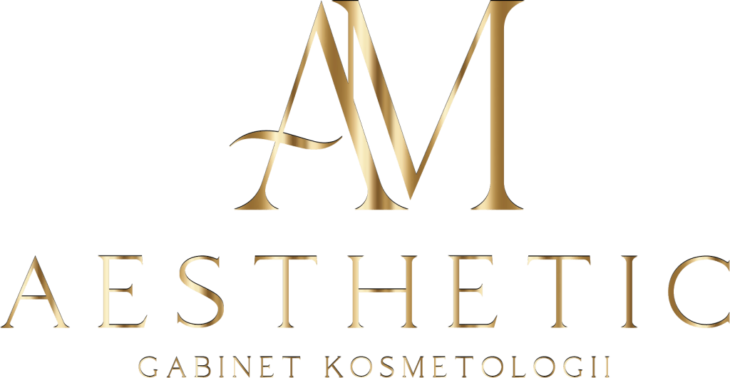 Eleganckie złote logo Aesthetic Gabinet Kosmetologii