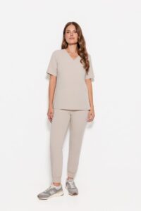 Women’s medical jogger pants scrubs basic COLD NUDE