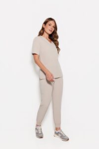 Women’s medical jogger pants scrubs basic COLD NUDE