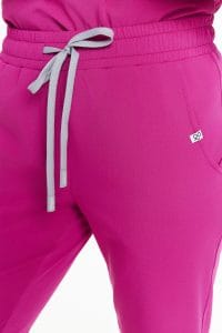Zdravotnické kalhoty dámské joggers scrubs Basic MAGENTA