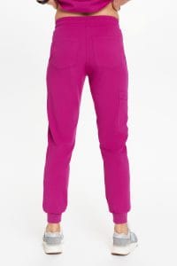 Zdravotnické kalhoty dámské joggers scrubs Basic MAGENTA