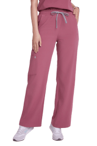 Spodnie medyczne damskie SZEROKIE scrubs Basic DOLCE ROSA