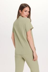 Bluzka medyczna damska scrubs Basic Flex GREEN TEA