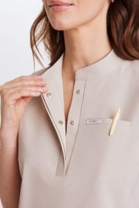 Women’s medical blouse scrubs Basic Flex COLD NUDE
