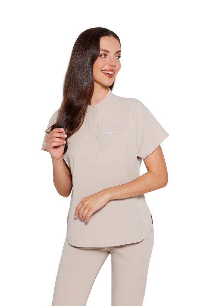 Dámska lekárska blúzka Basic Flex COLD NUDE Dámska lekárska blúzka Basic Flex COLD NUDE