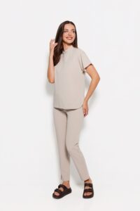 Women’s medical blouse scrubs Basic Flex COLD NUDE