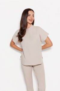 Women’s medical blouse scrubs Basic Flex COLD NUDE