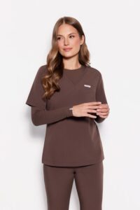 Camicetta medica da donna Basic One Pocket CHOCOLATE