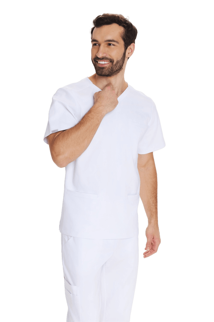 Pánská lékařská blůza Scrubs premium WHITE