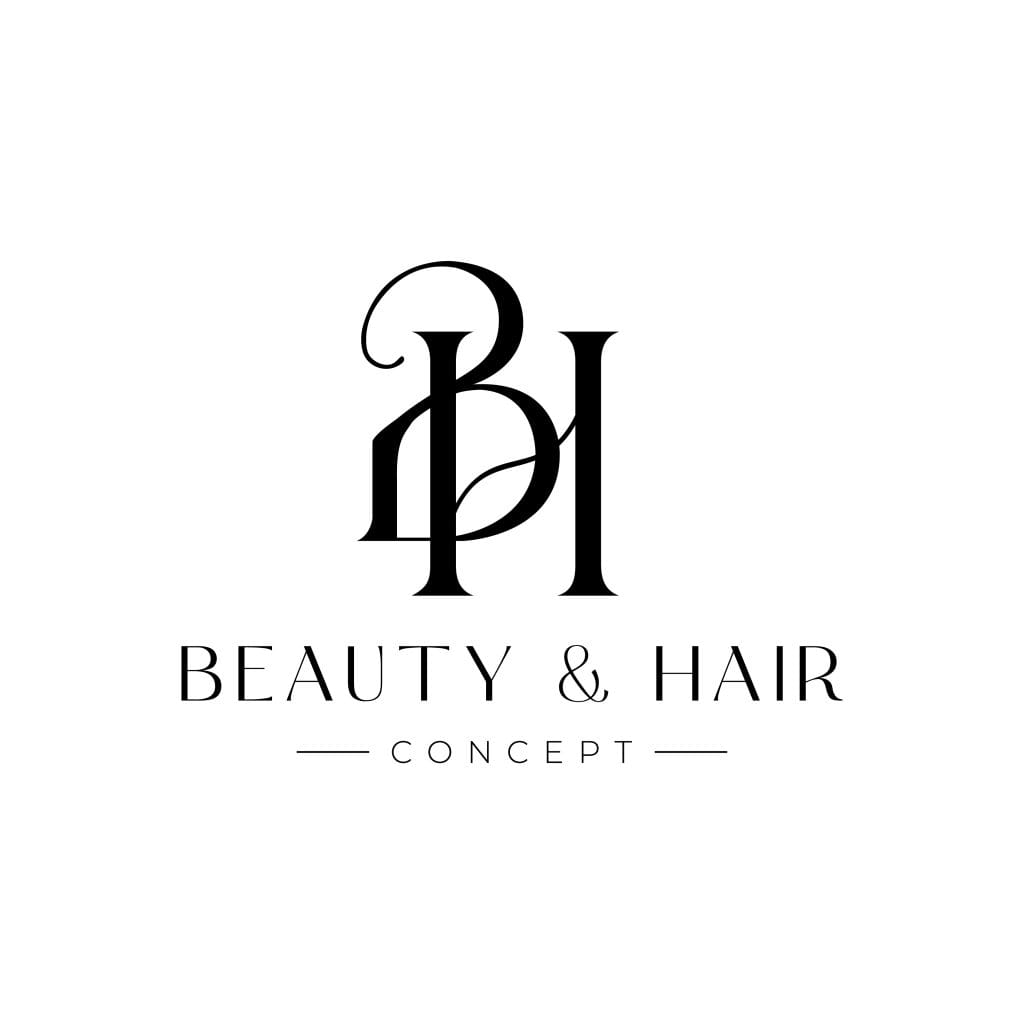 Logo Beauty & Hair Concept w klasycznym stylu