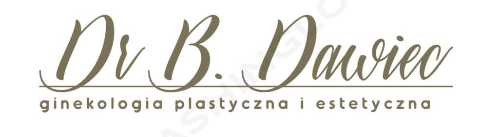 Logo dr B. Dawiec specjalizującej się w ginekologii plastycznej i estetycznej