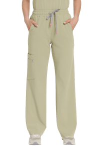 Spodnie medyczne damskie SZEROKIE SCRUBS GREEN TEA