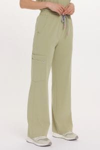 Spodnie medyczne damskie SZEROKIE SCRUBS GREEN TEA