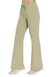 Spodnie medyczne damskie FLARE SCRUBS Basic GREEN TEA