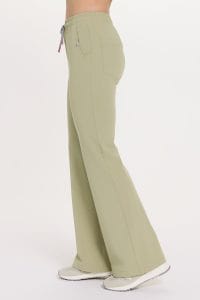 Spodnie medyczne damskie FLARE SCRUBS Basic GREEN TEA