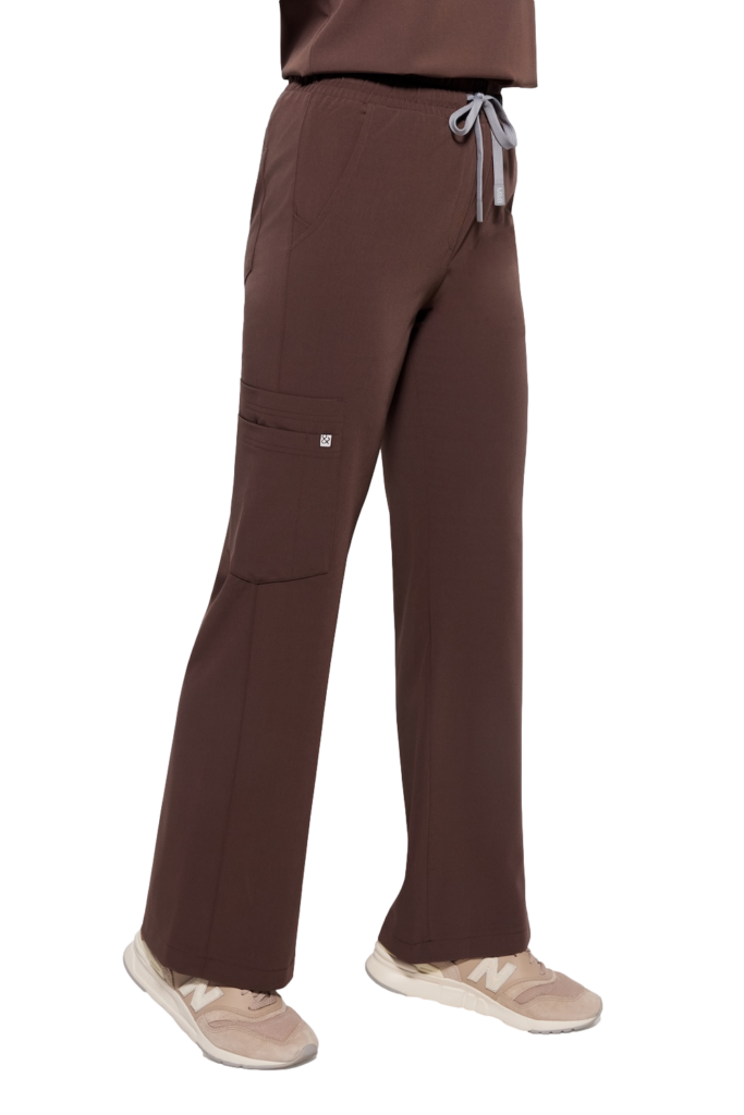 Dámske lekárske nohavice WIDE SCRUBS CHOCOLATE Dámske lekárske nohavice WIDE SCRUBS CHOCOLATE