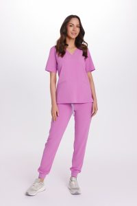 Bluzka medyczna damska scrubs Basic PINK KISS