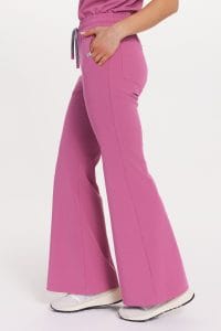 Pantaloni medici da donna FLARE SCRUBS Basic MALINA