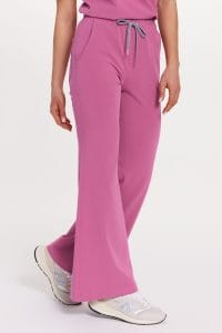 Pantaloni medici da donna FLARE SCRUBS Basic MALINA