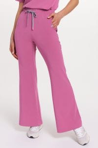 Pantaloni medici da donna FLARE SCRUBS Basic MALINA