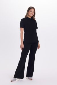 Women’s medical pants FLARE scrubs Basic BLACK