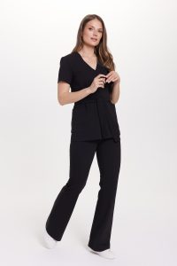 Pantaloni medici da donna Flare Premium Nero