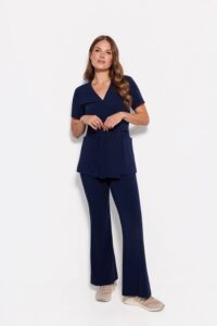 Women’s medical pants FLARE scrubs Basic NAVY BLUE