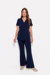Women’s medical pants FLARE scrubs Basic NAVY BLUE