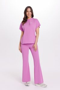 Pantaloni medici da donna FLARE scrubs Basic PINK KISS