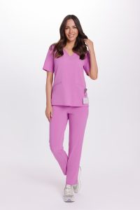 Bluzka medyczna damska scrubs Basic PINK KISS