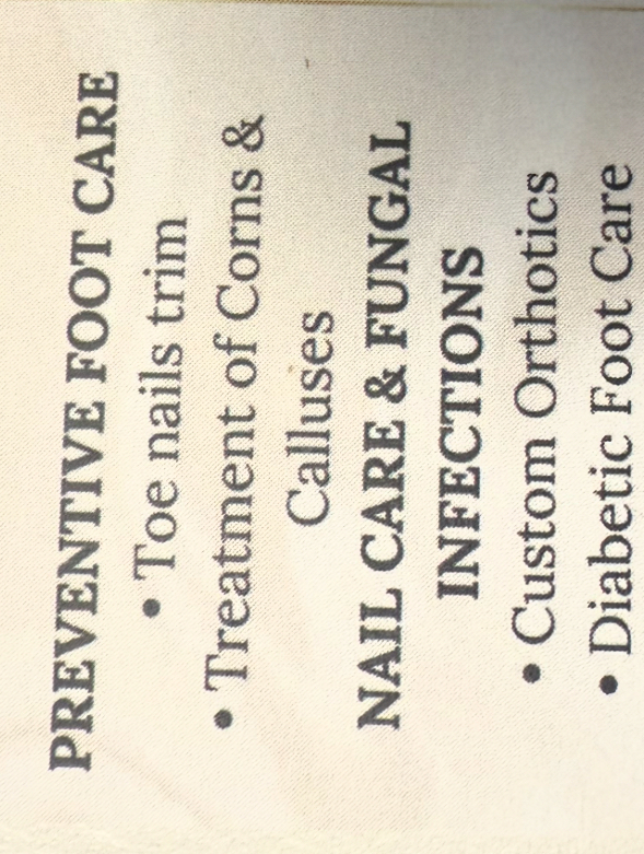 Usługi pielęgnacji stóp i paznokci oraz leczenie infekcji grzybiczych.