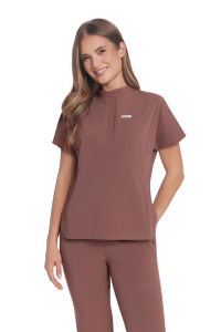 Camicetta medica da donna Basic Flex HAZELNUT