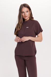 Camicetta medica da donna Basic Flex HOT CHOCOLATE