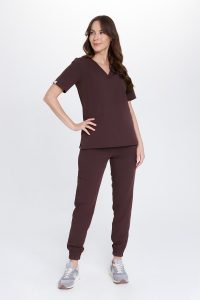 Bluzka medyczna damska scrubs Basic HOT CHOCOLATE
