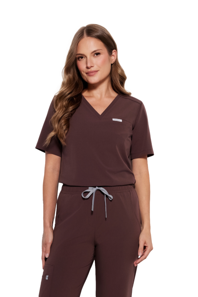 Dámska lekárska blúzka Scrubs Basic One Pocket HOT CHOCOLATE Dámska lekárska blúzka Scrubs Basic One Pocket HOT CHOCOLATE