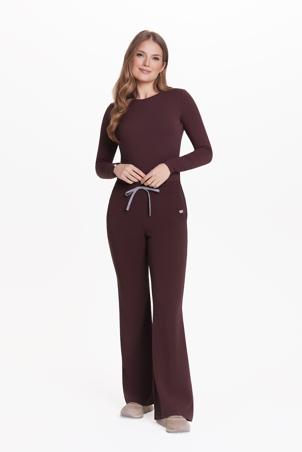 Dámske lekárske tričko s dlhým rukávom HOT CHOCOLATE