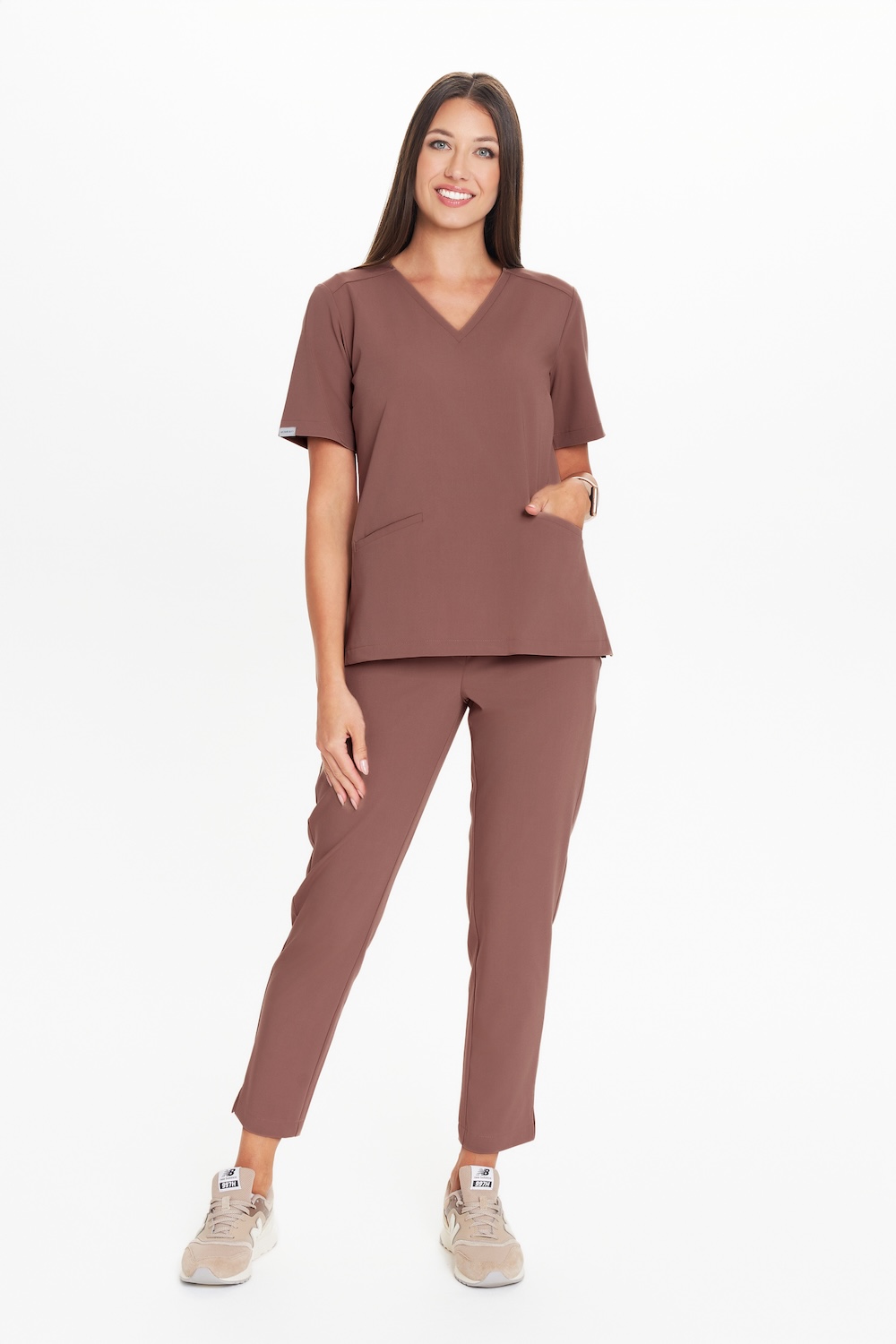 Dámske lekárske nohavice PROSTE SCRUBS Basic HAZELNUT Dámske lekárske nohavice PROSTE SCRUBS Basic HAZELNUT