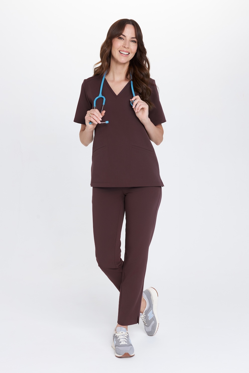 Dámske lekárske nohavice PROSTE SCRUBS Basic HOT CHOCOLATE Dámske lekárske nohavice PROSTE SCRUBS Basic HOT CHOCOLATE