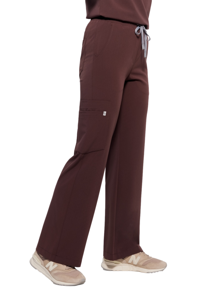 Dámske lekárske nohavice WIDE SCRUBS Basic HOT CHOCOLATE Dámske lekárske nohavice WIDE SCRUBS Basic HOT CHOCOLATE