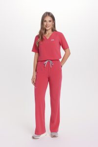 Bluzka medyczna damska scrubs Basic One Pocket ROSE