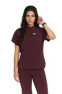 Dámské lékařské blůzy Basic Flex Plum v čokoládové barvě