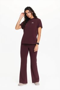 Dámské lékařské blůzy Basic Flex Plum v čokoládové barvě
